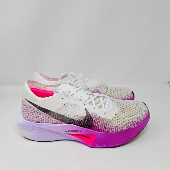 Nike ZoomX Vaporfly Next% 3 Men's Size 10 White Lot Purple Shoes DV4129-104 - Picture 5 of 8